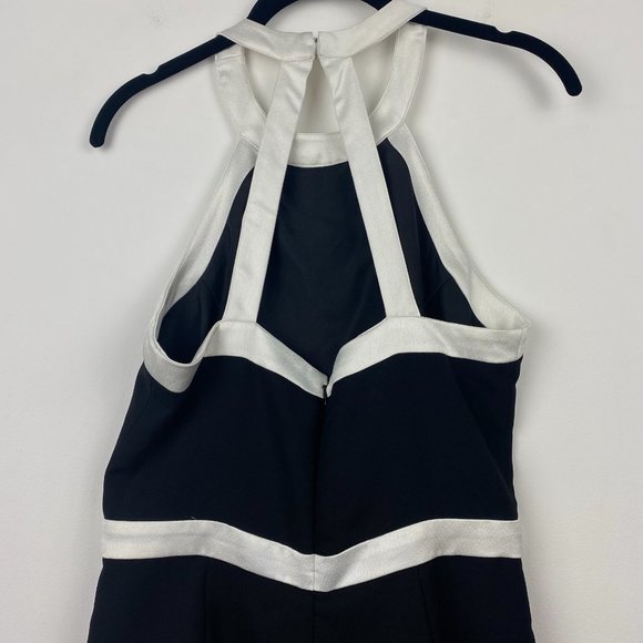 PARKER Black & White Sleeveless Strappy Shorts Romper Size Medium M - Picture 12 of 16